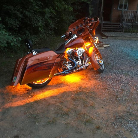 Motorcycle Cruiser Color-Chasing RGB LED Underbody 13-Piece Lighting Kit (Flow Series) LED headlight kit AutoLEDTech Oracle Lighting Trendz Flow Series RGBHaloKits OneUpLighting Morimoto