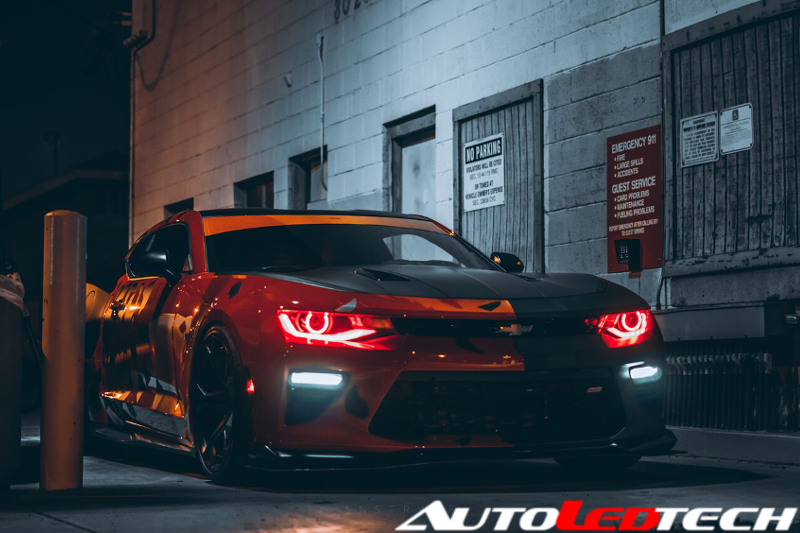 2016-2019 Chevrolet Camaro RGBW Color-Chasing LED DRL Boards LED headlight kit AutoLEDTech Oracle Lighting Trendz Flow Series RGBHaloKits OneUpLighting Morimoto