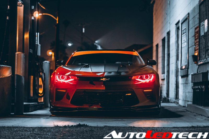 2016-2019 Chevrolet Camaro RGBW Color-Chasing LED DRL Boards LED headlight kit AutoLEDTech Oracle Lighting Trendz Flow Series RGBHaloKits OneUpLighting Morimoto