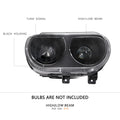 2008-2014 Dodge Challenger RGBW Color-Chasing LED Halo Prebuilt Projector Headlights (Flow Series)