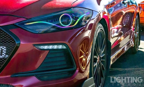 Slim Flexible Color-Chasing RGBW LED DRL Tube Rope Strips (12" | 24" | 36") LED headlight kit AutoLEDTech Oracle Lighting Trendz Flow Series RGBHaloKits OneUpLighting Morimoto