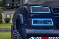 2003-2006 Chevrolet Silverado/Avalanche Prebuilt RGBW Color-Chasing LED Halo Headlights LED headlight kit AutoLEDTech Oracle Lighting Trendz Flow Series RGBHaloKits OneUpLighting Morimoto