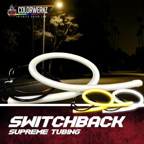 24" Sequential Switchback White/Amber LED DRL Tube Strips w/ Custom Start Up Animation Function LED headlight kit AutoLEDTech Oracle Lighting Trendz Flow Series RGBHaloKits OneUpLighting Morimoto