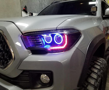 2016-2021 Toyota Tacoma RGBW +A LED DRL Boards LED headlight kit AutoLEDTech Oracle Lighting Trendz Flow Series RGBHaloKits OneUpLighting Morimoto