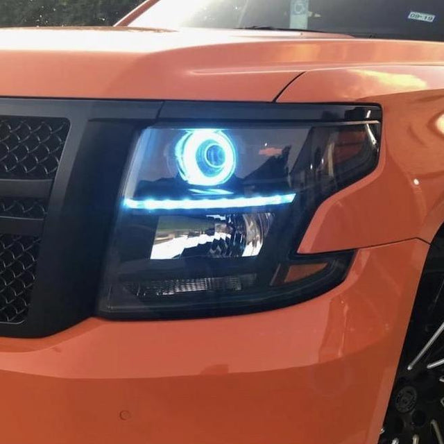 2015-2020 Chevrolet Tahoe Suburban Color-Chasing LED DRL Boards LED headlight kit AutoLEDTech Oracle Lighting Trendz Flow Series RGBHaloKits OneUpLighting Morimoto