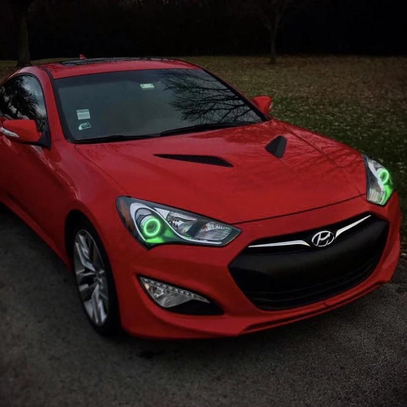 2012-2017 Hyundai Veloster RGBW Color-Chasing LED Halo & DRL Tube Kit LED headlight kit AutoLEDTech Oracle Lighting Trendz Flow Series RGBHaloKits OneUpLighting Morimoto
