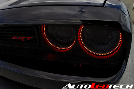 2008-2014 Dodge Challenger RGBW Color-Chasing LED Halo Kit LED headlight kit AutoLEDTech Oracle Lighting Trendz Flow Series RGBHaloKits OneUpLighting Morimoto